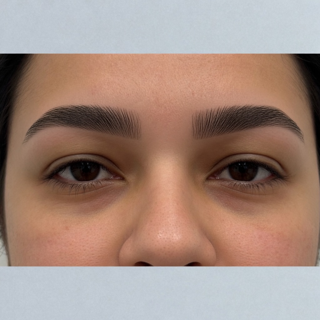 Example after eyebrow threading